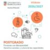 Postgrado y Máster en Inclusión social y Derechos de Ciudadanía de las personas con discapacidad de la Universidad de Barcelona (2026-2027)