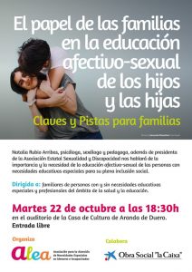 El papel de las familias en la educación afectivo-sexual de los hijos y las hijas. Asoc. ALEA (Burgos)