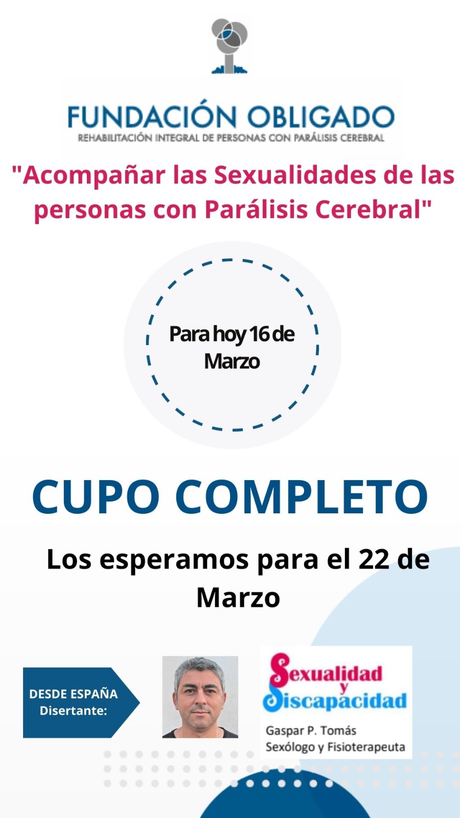 Ponencia "Acompañar las sexualidades de las personas con Parálisis Cerebral" - Fundación OBLIGADO (Argentina)